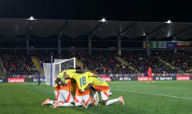 Colombia celebra un gol en el sub 20 (Foto: fifa.com)