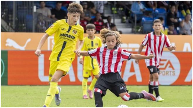 Arán Paricio ante el Villarreal. (Foto: LALIGA)