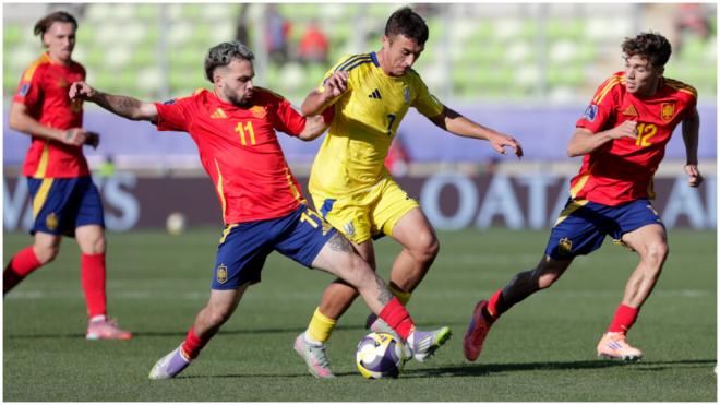 Imágenes del Ucrania - España de octavos de final. (EFE)