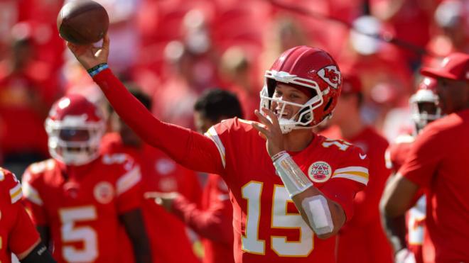 Patrick Mahomes en un partido con los Kansas City Chiefs (Cordon Press)