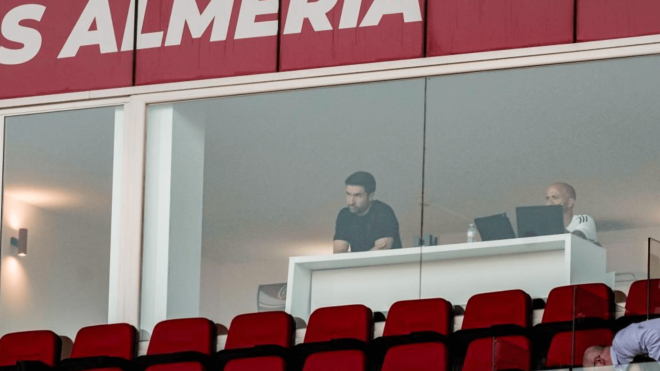 Gabi Fernández, en el Almería-Zaragoza (Foto: LaLiga).
