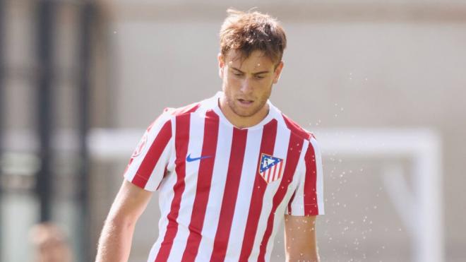 Ilias Kostis durante un partido del Atlético Madrileño (Fuente: X)