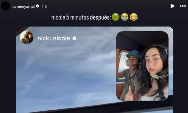 La broma de Lamine Yamal a Nicki Nicole (@lamineyamal)