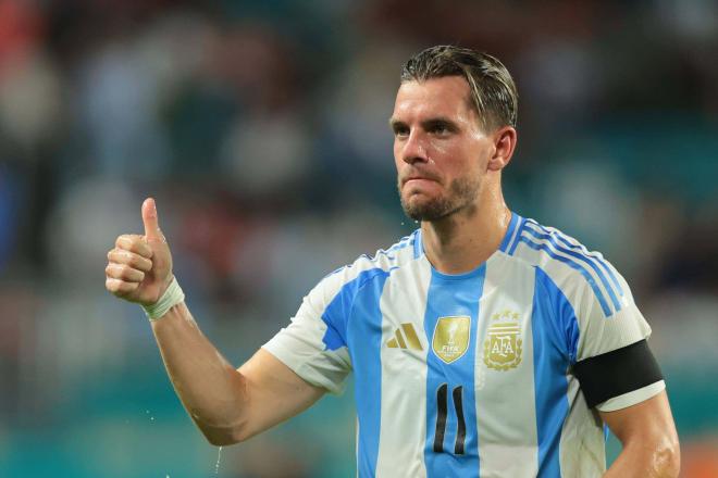 Gio Lo Celso levanta el pulgar con Argentina (Foto: CordonPress).