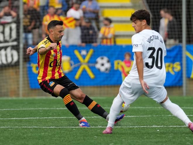 El VCF Mestalla vuelve a perder. (Fotos UE Sant Andreu (Álvaro Martín)