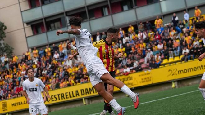 El VCF Mestalla vuelve a perder. (Fotos UE Sant Andreu (Álvaro Martín)