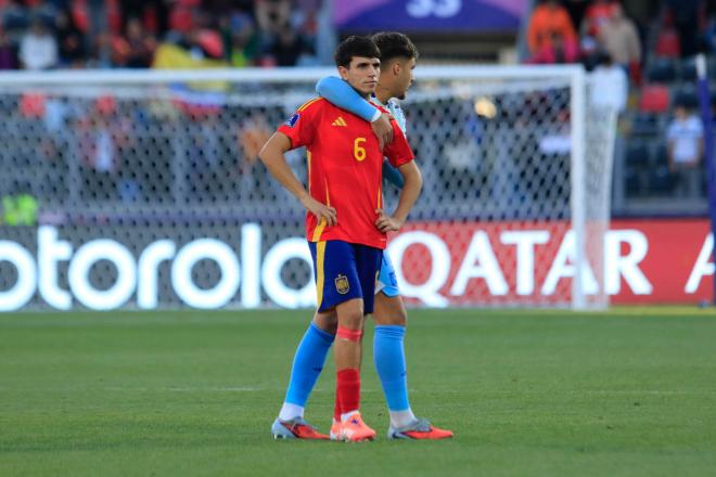 Izan Merino, tras el España-Colombia del Mundial sub 20 (Foto: EFE).