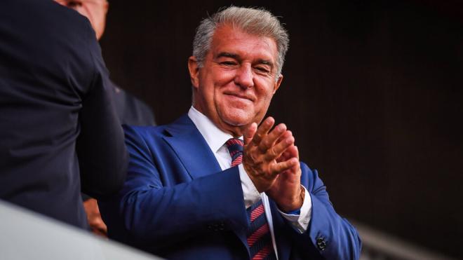 Joan Laporta en en un partido del FC Barcelona (Cordon Press)