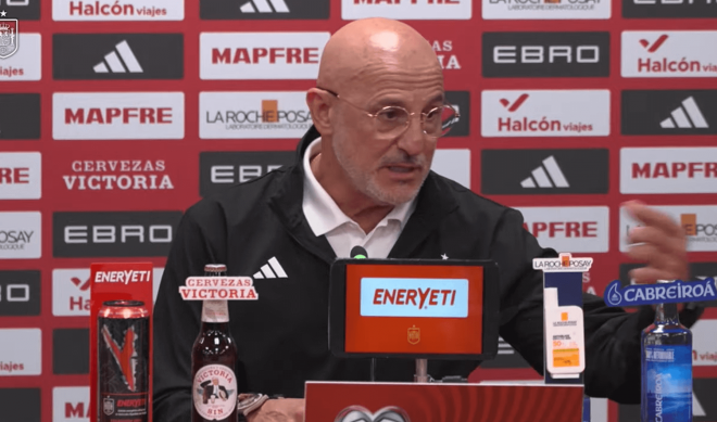 Luis de la Fuente, en sala de prensa.