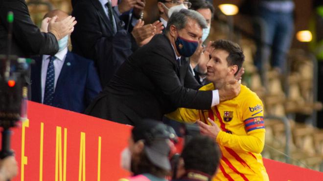 Joan Laporta y Leo Messi (Europa Press)