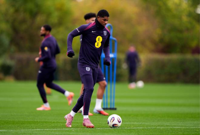 Rashford, en un entrenamiento con Inglaterra (Foto: Cordon Press)