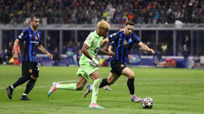 Lamine Yamal ante el Inter de Milán en las semifinales de la Champions League (Cordon Press)