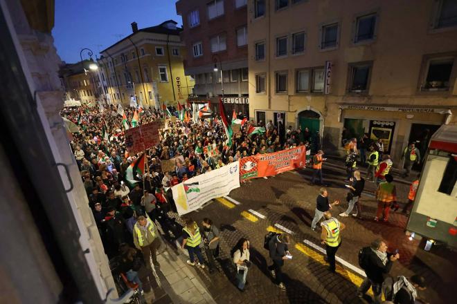 Protestas a favor de Palestina en el Italia-Israel (FOTO: Cordón Press).