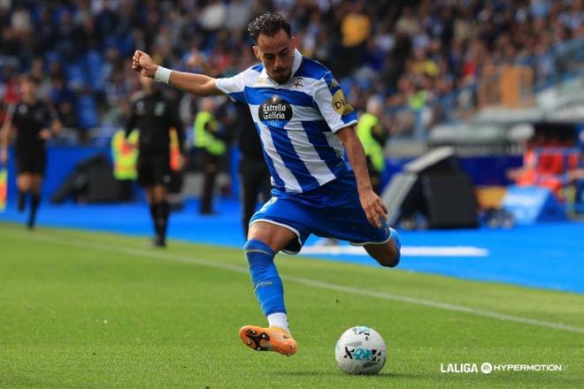 Quagliata, en un partido del Dépor (FOTO: LALIGA).