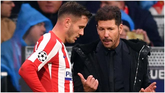 Saúl Ñíguez y Simeone en el Atlético de Madrid (Europa Press)