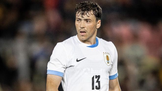 Federico Viñas, con su selección (Foto: @Uruguay).