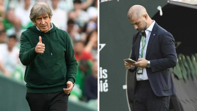 Pellegrini y Manu Fajardo, en partidos del Betis (Fotos: Kiko Hurtado)