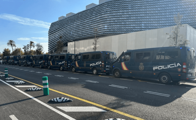 Protestas antes del Valencia Basket-Hapoel Tel Aviv