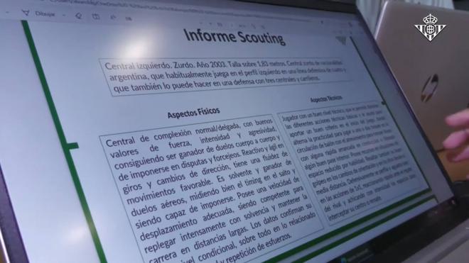 El informe scouting de Valentín Gómez.