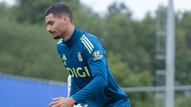 David Carmo, en una sesión del Real Oviedo (Foto: RO).