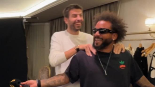 Piqué y Marcelo entre risas en la Kings League (X: @KingsLeague)