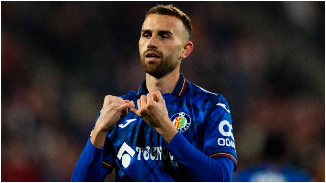 Borja Mayoral, en un partido con el Getafe. (Cordon Press)