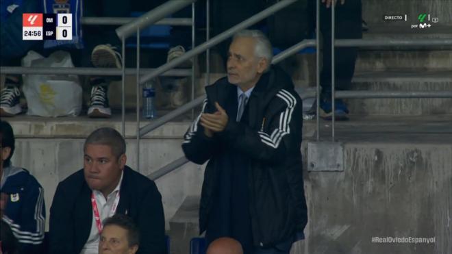 El Carlos Tartiere también demostró su descontento al dueño del club, Jesús Martínez (captura: