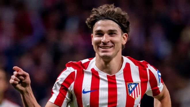 Julián Alvarez en un partido del Atlético de Madrid (Cordon Press)