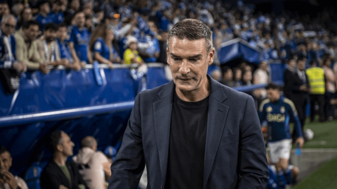 Luis Carrión, en el Real Oviedo-Espanyol (Foto: LaLiga).