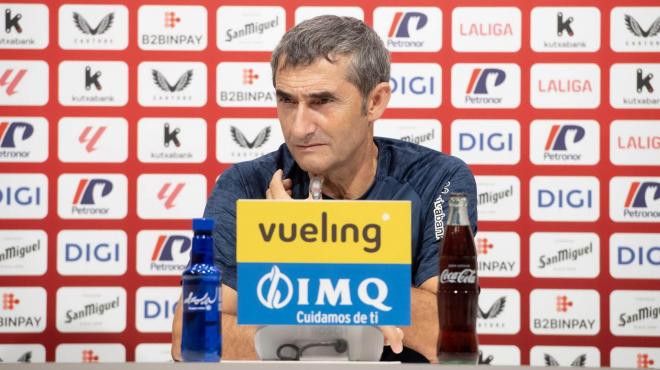 Ernesto Valverde, en rueda de prensa (Foto: Athletic Club).