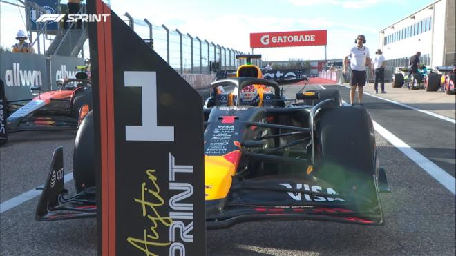 Max Verstappen se impuso a Lando Norris en la pole del Sprint del GP de Estados Unidos (foto: F1 x)
