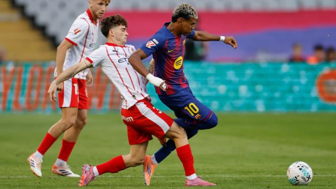 Lamine Yamal en el Barcelona - Girona. (EFE)
