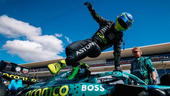 Fernando Alonso, en Austin (Foto: Aston Martin).