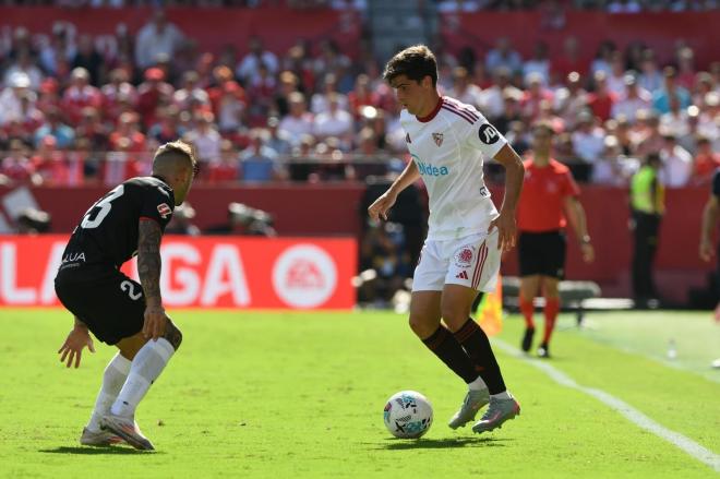 Juanlu Sánchez, ante el Mallorca (Foto: Kiko Hurtado).