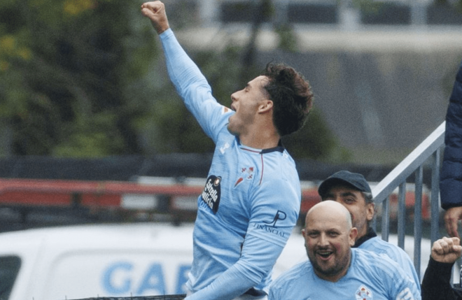 Pablo Durán celebra su gol ante la Real (Foto: LaLiga).