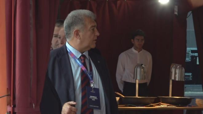 Joan Laporta, tras la Asamblea Ordinaria del Barça