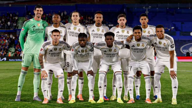Los 11 titulares del Real Madrid ante el Getafe (Foto: X)