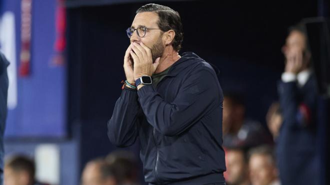 José Bordalás, durante el Barcelona - Getafe. (Europa Press)