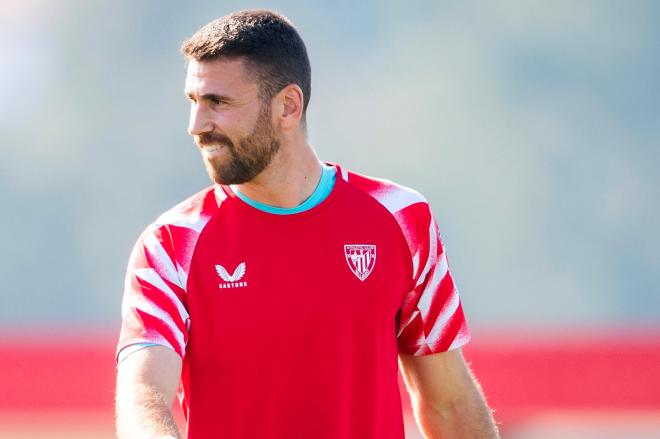 El meta Unai Simón en un entrenamiento de los leones en Lezama (Foto: Athletic Club).