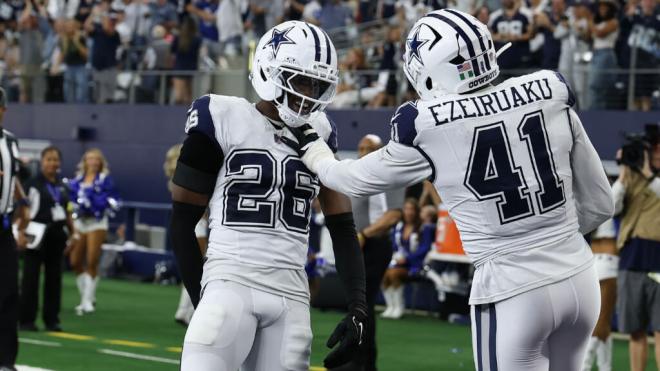 Los Cowboys celebrando una anotación ante los Commanders (Instagram: @dallascowboys)