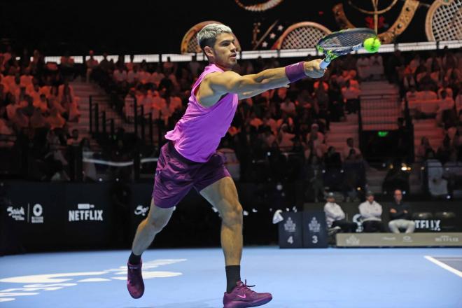 Carlos Alcaraz, en la final del Six Kings Slam 2025 (Foto: Europa Press).