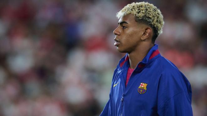 Lamine Yamal antes de un partido con el FC Barcelona (Cordon Press)