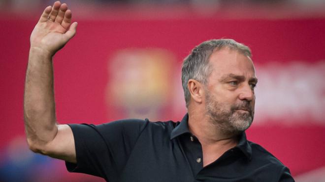 Hansi Flick protestando en el FC Barcelona - Girona (Cordon Press)