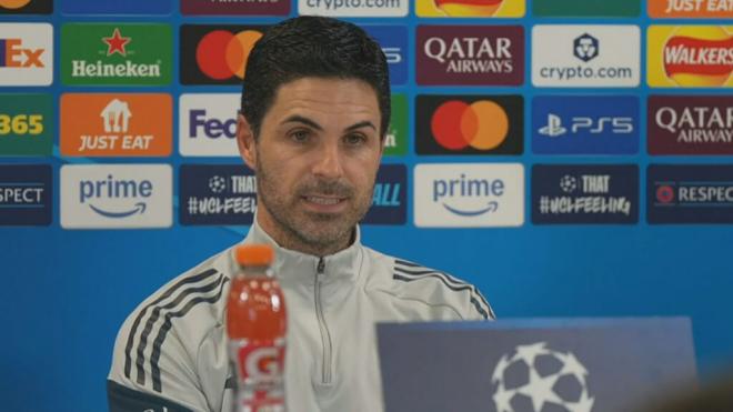 Mikel Arteta en rueda de prensa (Cordon Press)