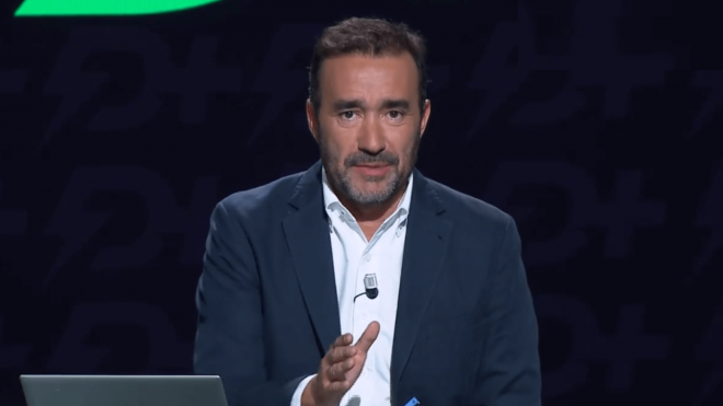 Juanma Castaño, durante un programa en Movistar.