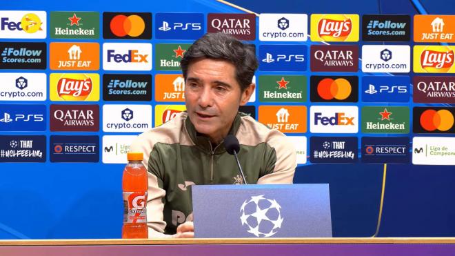 Marcelino García Toral, en rueda de prensa (Imagen: Villarreal CF).