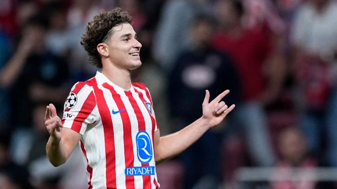 Julián Álvarez celebra un gol en el Atleti (Europa Press)