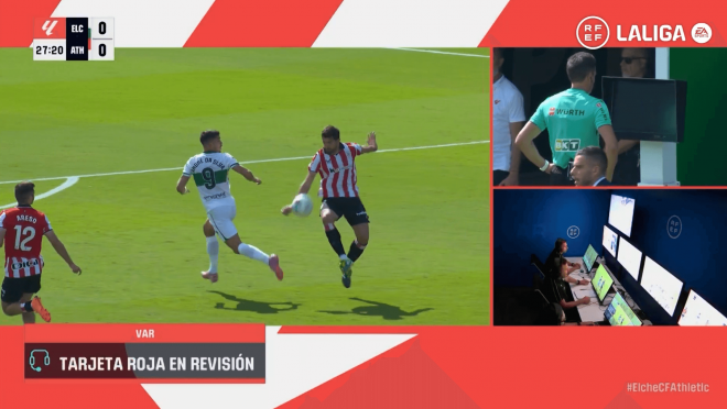 La polémica mano de Dani Vivian en el Elche-Athletic.