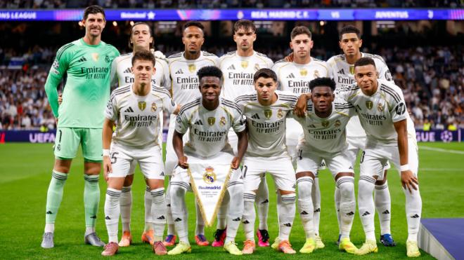 El XI inicial del Real Madrid ante la Juventus (Foto: X)