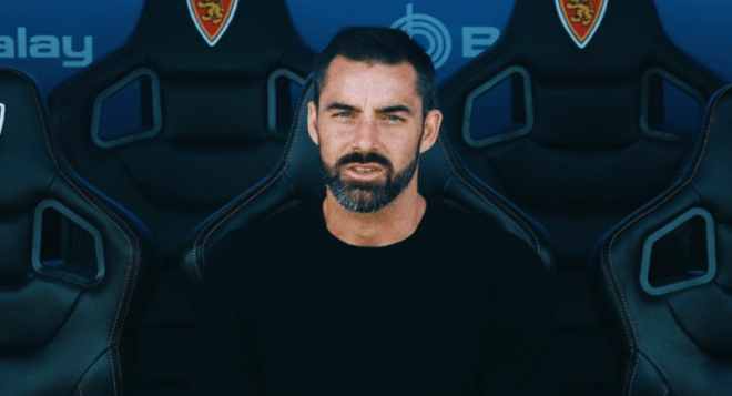 Rubén Sellés en su primer día como blanquillo. (Foto: Real Zaragoza)